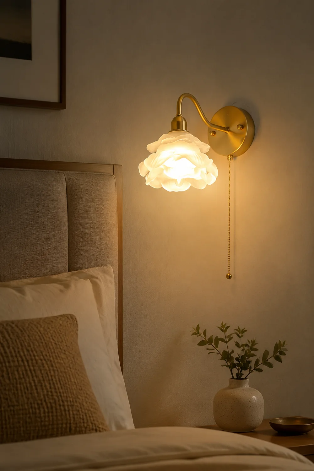 Rose Brass Wall Light - Lumpaz