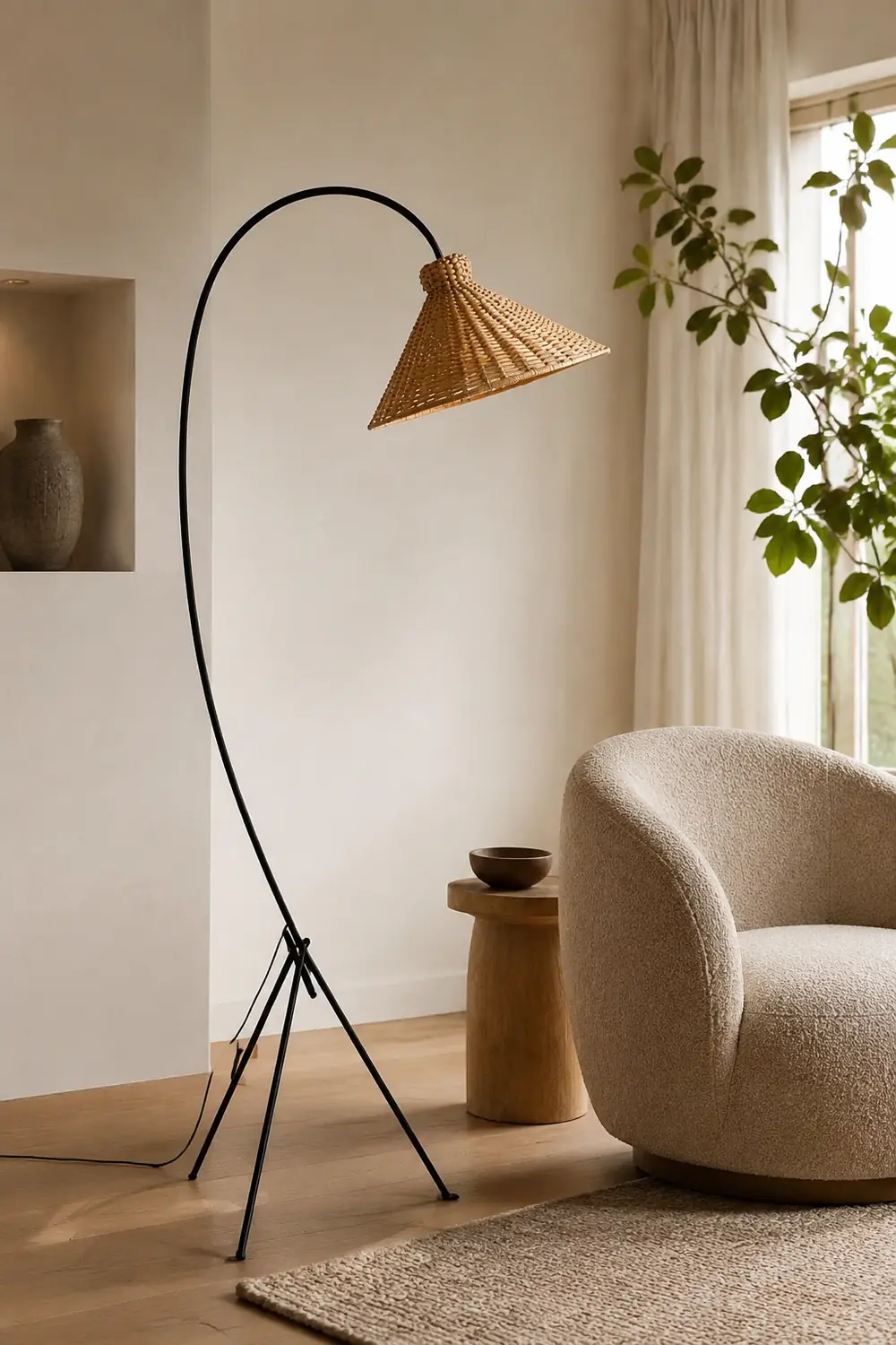 Tana Woven Floor Lamp - Lumpaz