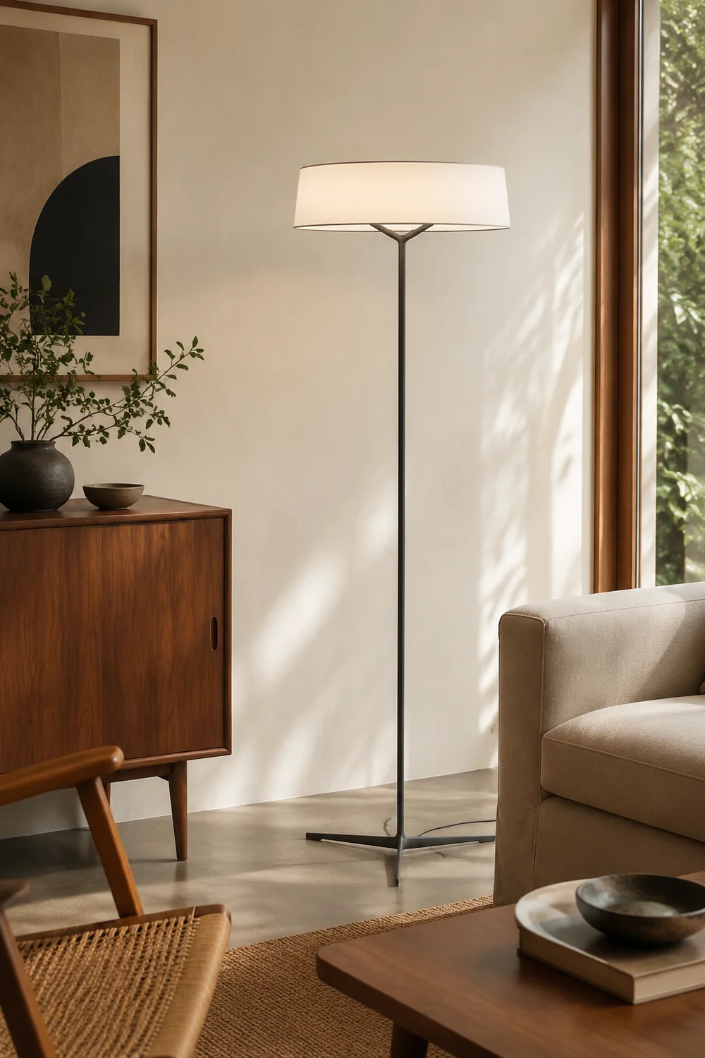 Paper Glow Circular Floor Lamp - Lumpaz