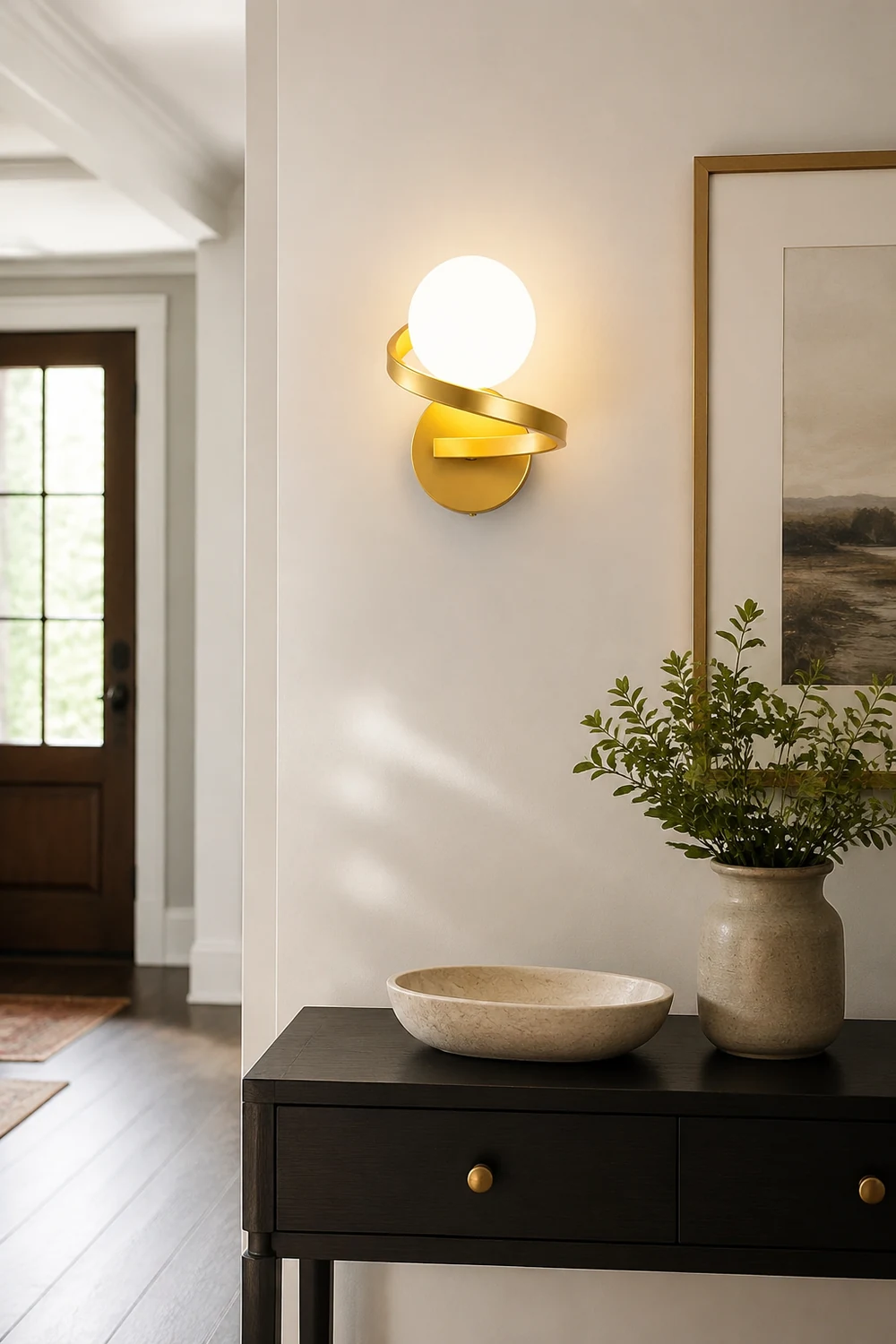 Curved Brass Wall Lamp - Lumpaz