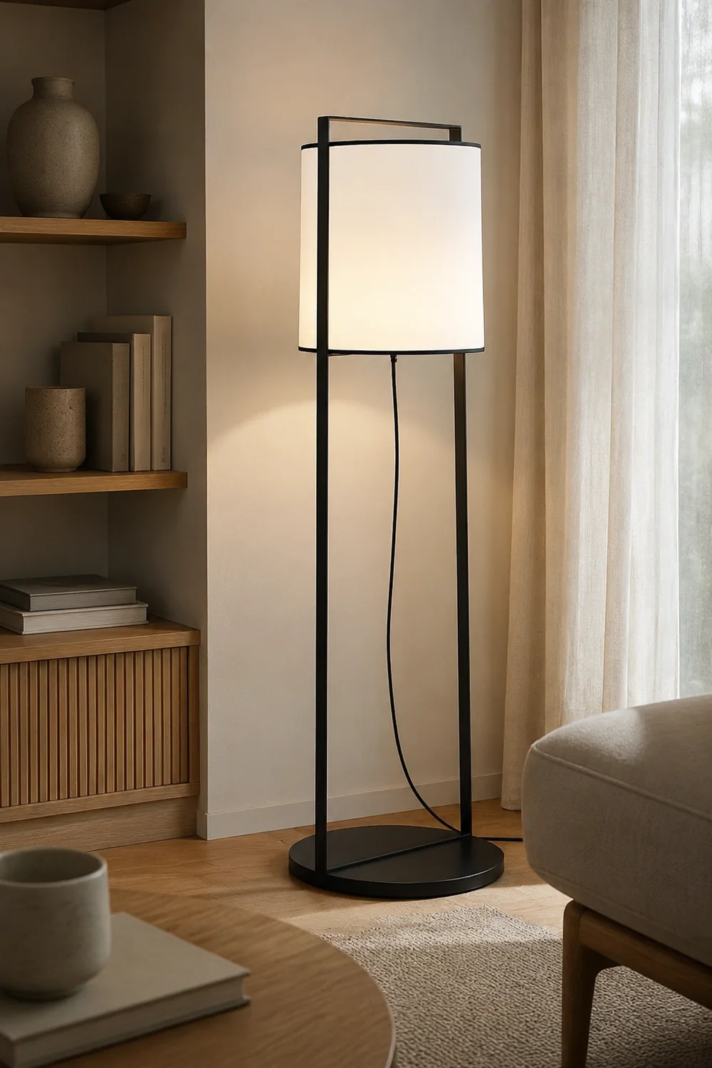 Silhouette Textile Floor Lamp - Lumpaz