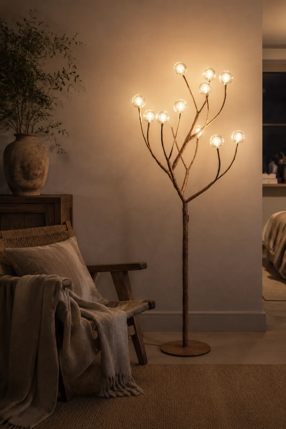 Imitation Wood Floor Lamp - Lumpaz