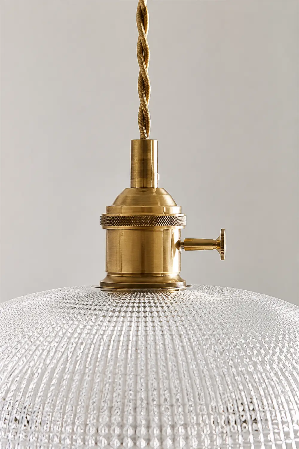 Vintage INS Glass Ribbed Pendant Light - Lumpaz