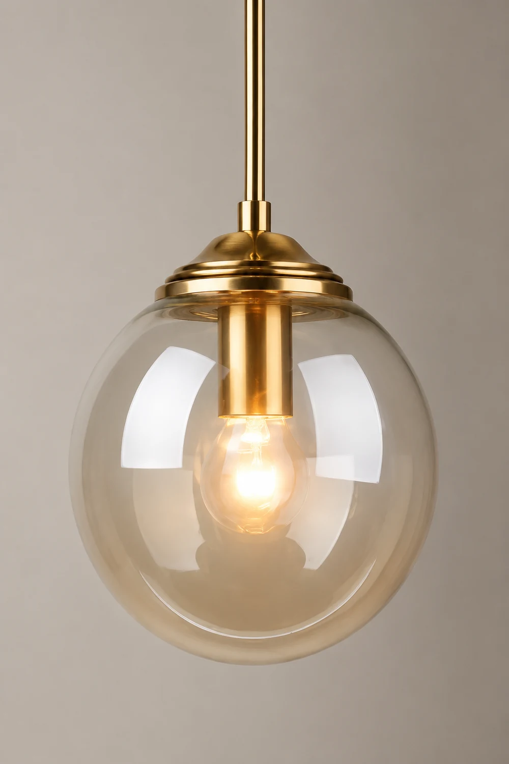 Valentina Modern LED Pendelleuchte Glaskugel, 3 Farben, Esstisch, Metall Glas - Lumpaz