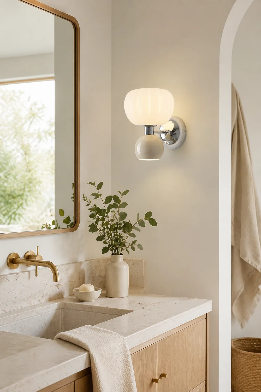 Moderno Cream Sconce - Lumpaz