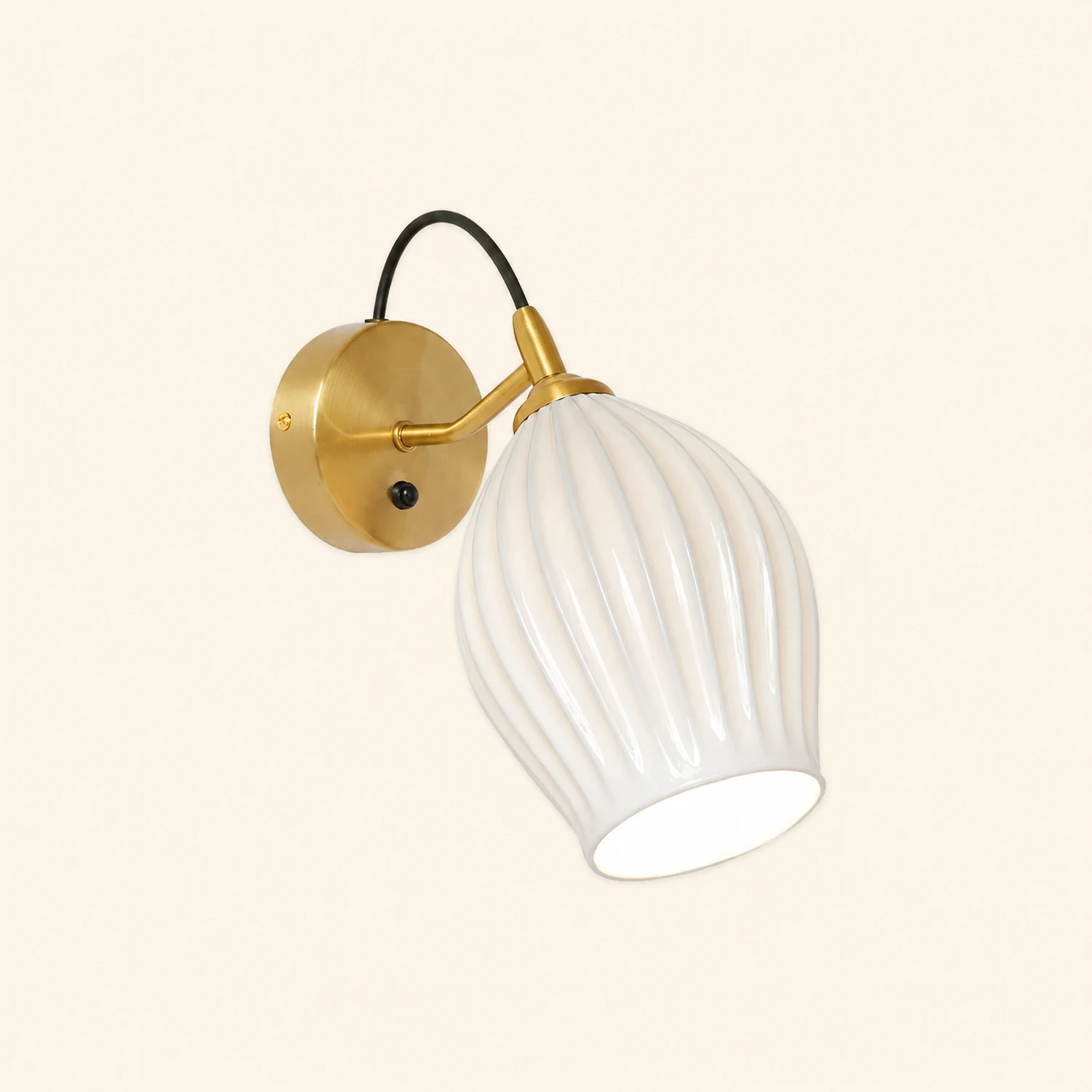 Ceramic Ribbed Wall light - Lumpaz