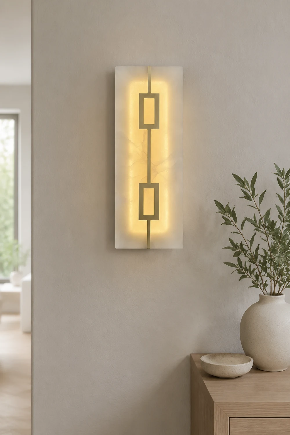 Square Marble Wall Lamp - Lumpaz