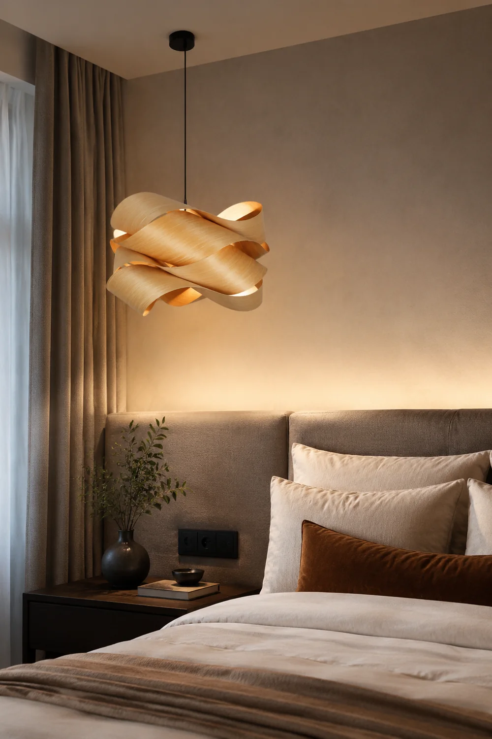 Modern Irregular Wood Pendant Light For Kitchen - Lumpaz