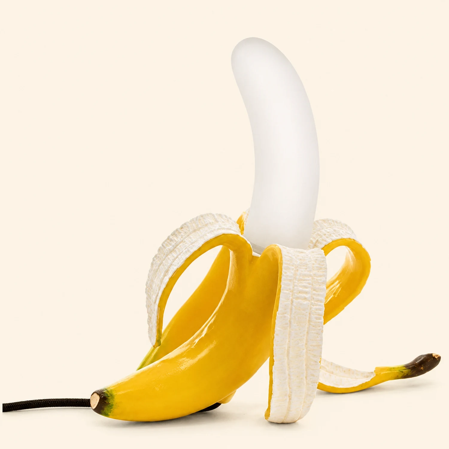 Celesta Creative Banana Resin/Glass Table Lamp, Yellow/Gold - Lumpaz