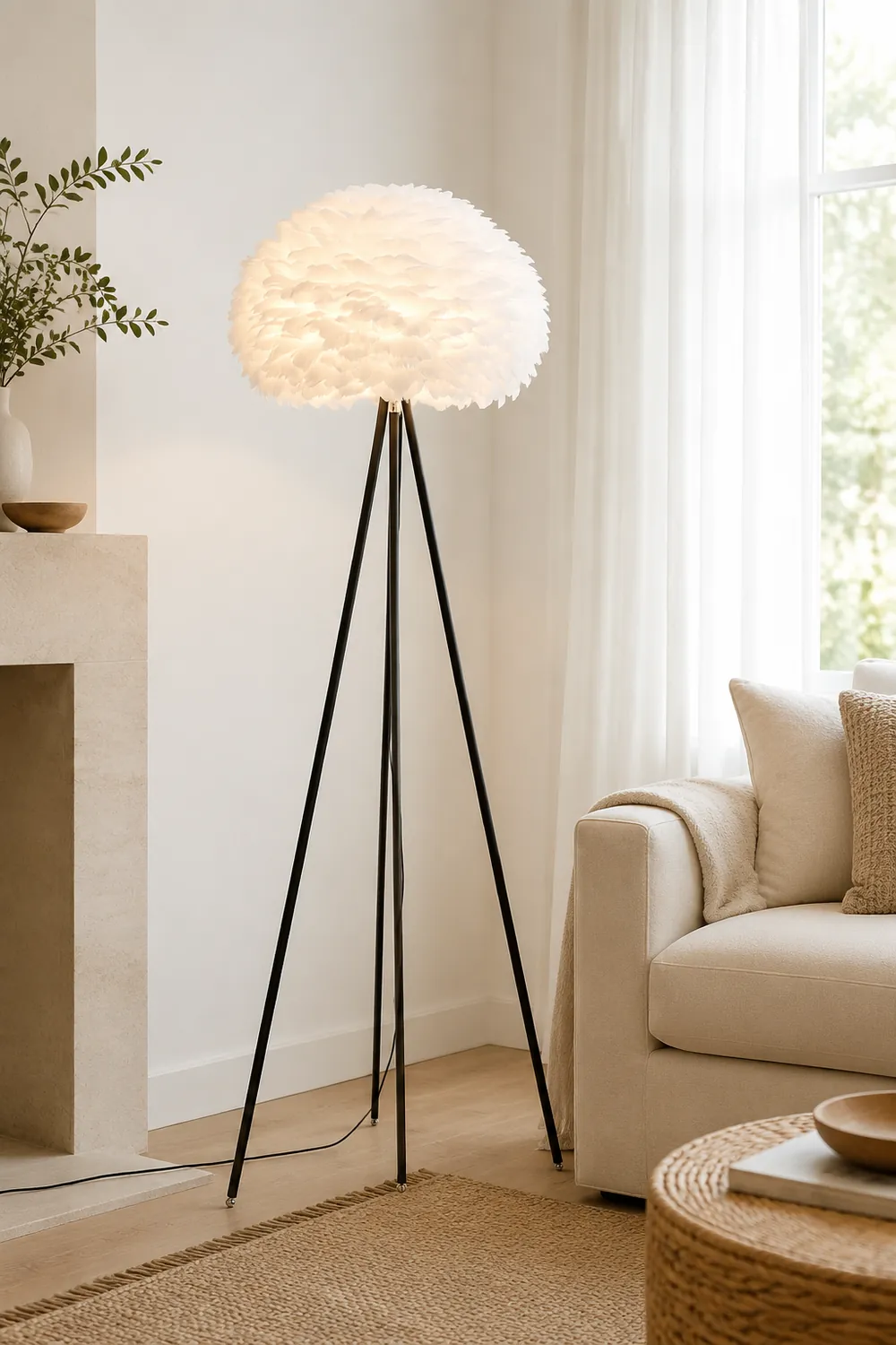 Eos Feather Floor Lamp - Lumpaz