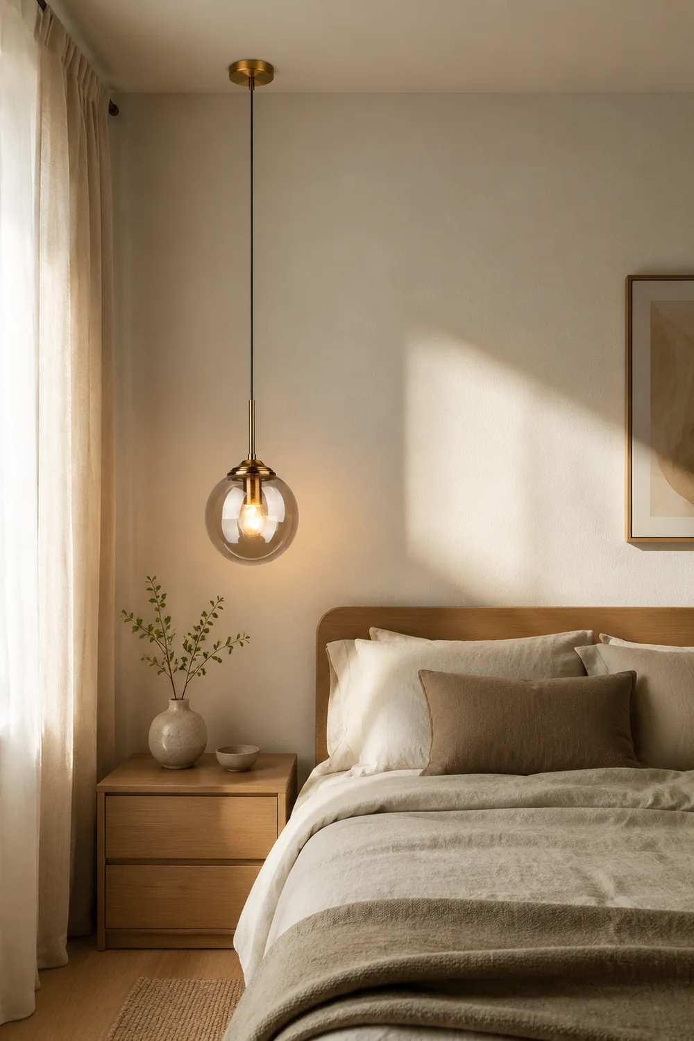 Valentina Modern LED Pendelleuchte Glaskugel, 3 Farben, Esstisch, Metall Glas - Lumpaz