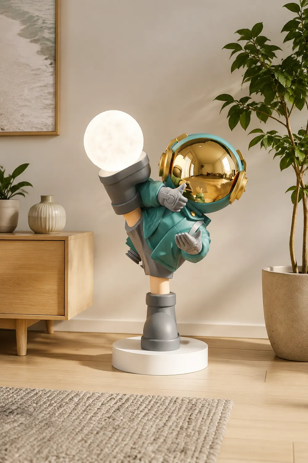 Effort Astronaut Built-in Battery Floor Lamp - Lumpaz