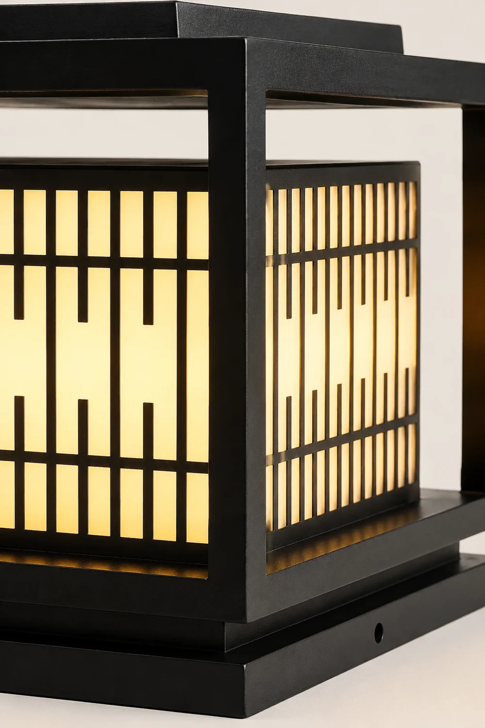 Window Grille Outdoor Post Light - Lumpaz
