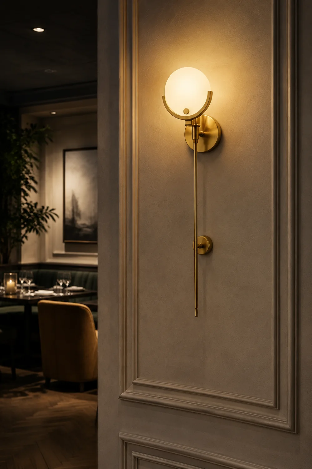 Ava Brass Wall Lamp - Lumpaz