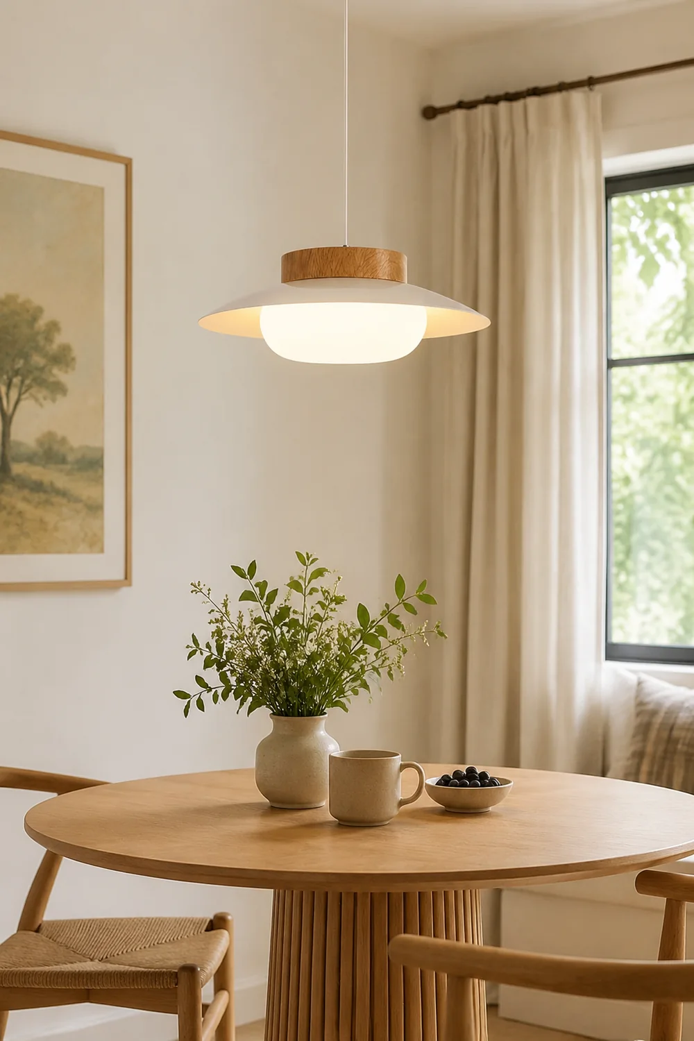Cream Glutinous Rice Ball Bowl Pendant Light - Lumpaz