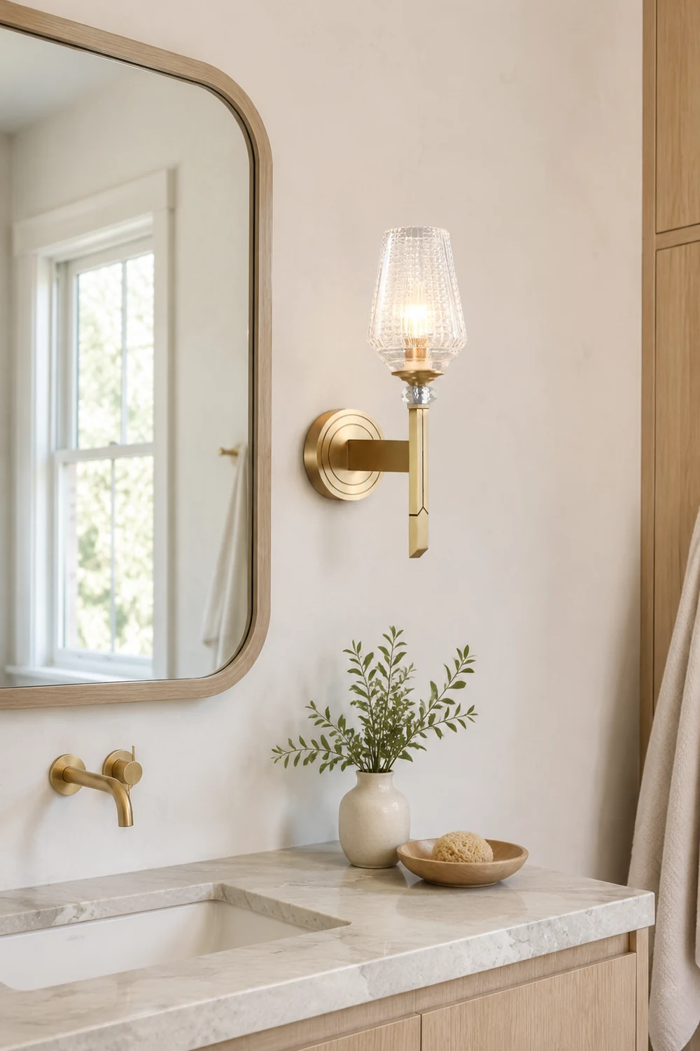 Devora Brass Wall Lamp - Lumpaz