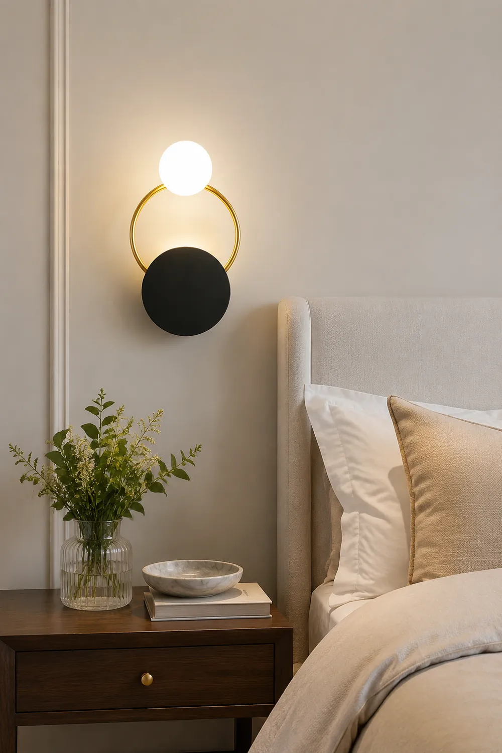 Black Circular Rings Wall Lamp - Lumpaz