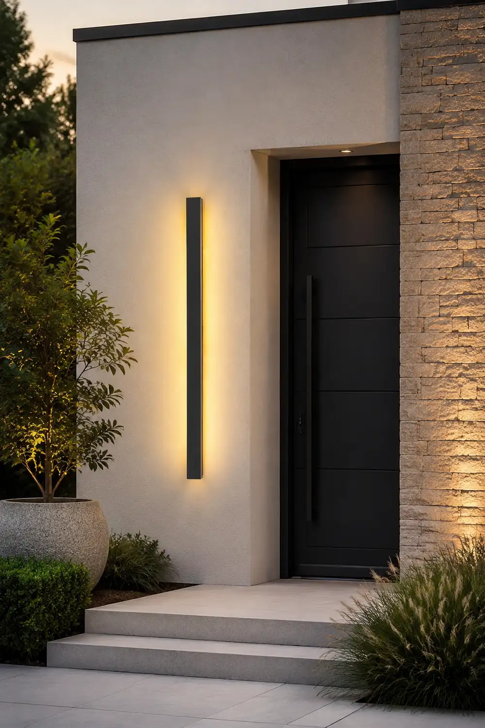 Long Strip Outdoor Sconce Solar Power - Lumpaz