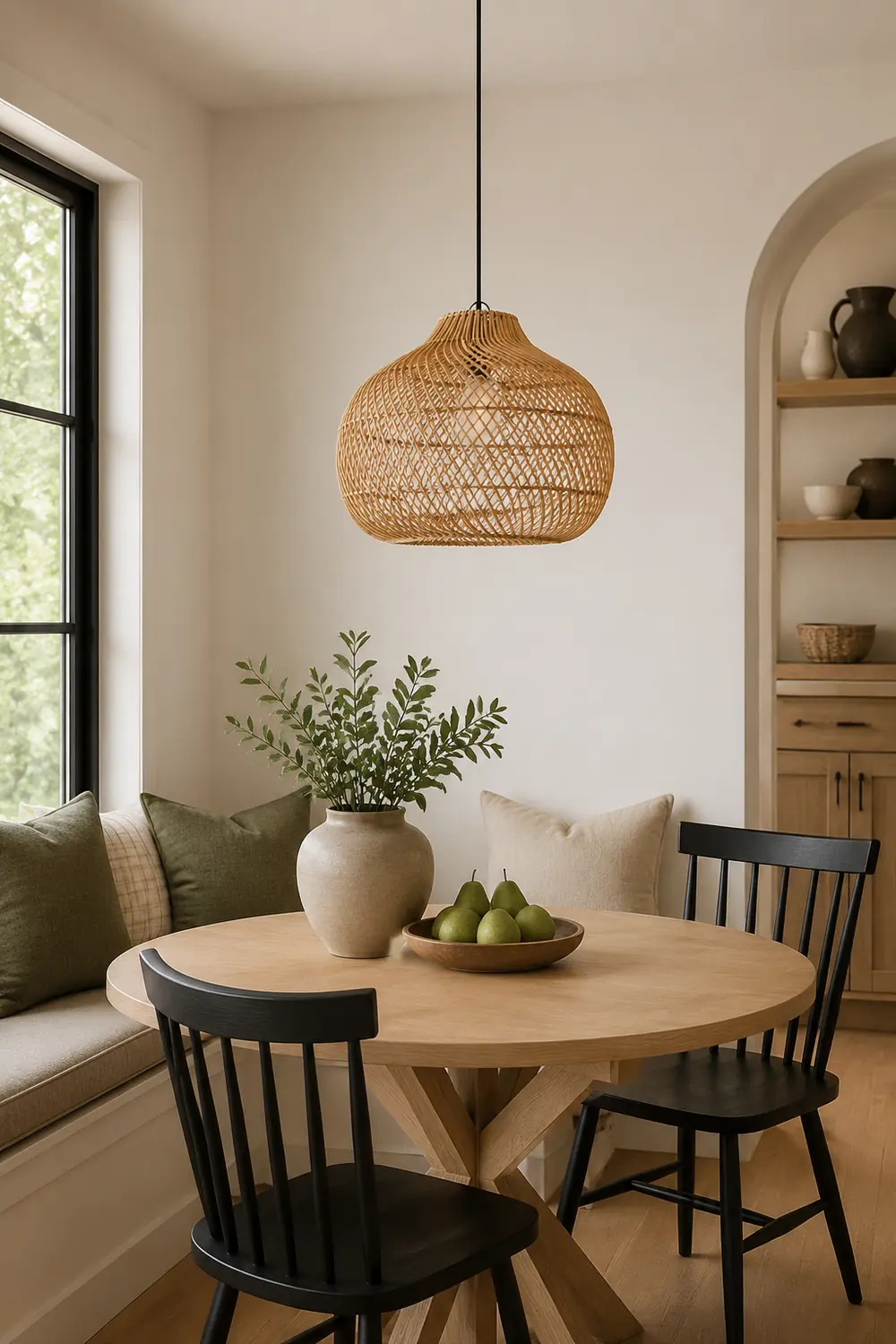 Handmade Wicker Basket Rattan Pendant Light - Lumpaz