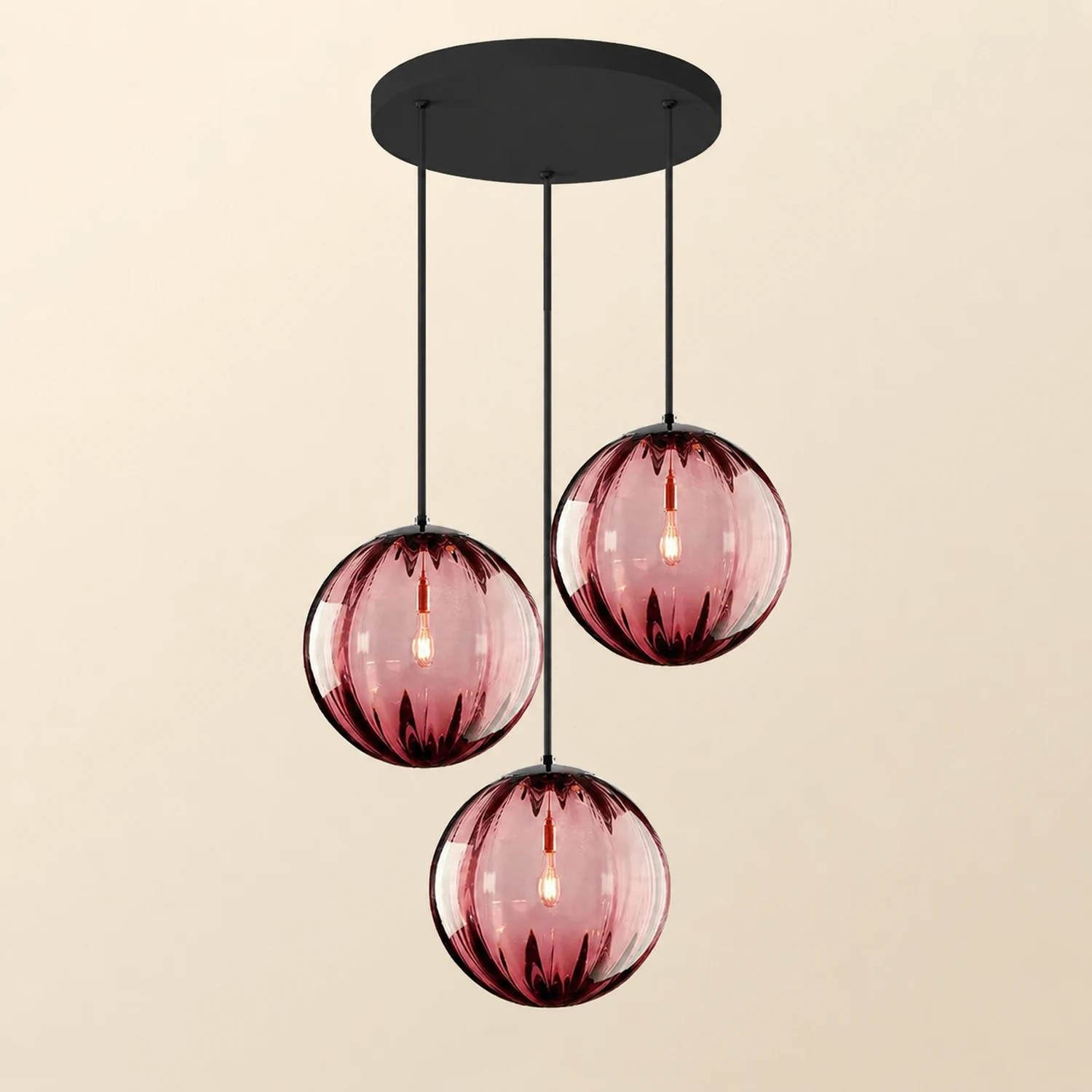 Modern Simple Round Glass Pendant Light - Lumpaz