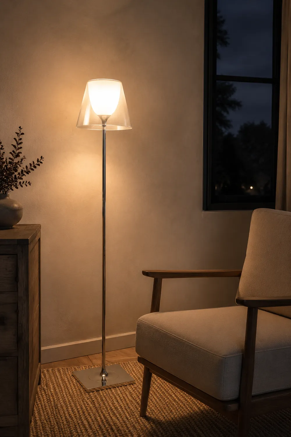 Chrome Prism Floor Lamp - Lumpaz