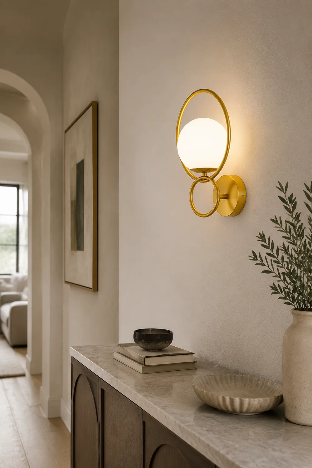 Fort Halo Gold Wall Light - Lumpaz