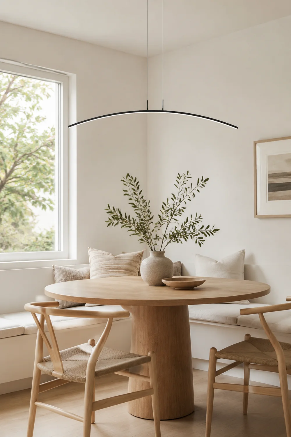 Edge Modern Minimalist Linear LED Pendelleuchte Schwarz/Weiß Esszimmer Metall Dimmbar - Lumpaz