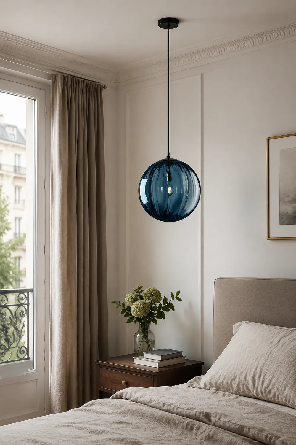 Modern Simple Round Glass Pendant Light - Lumpaz