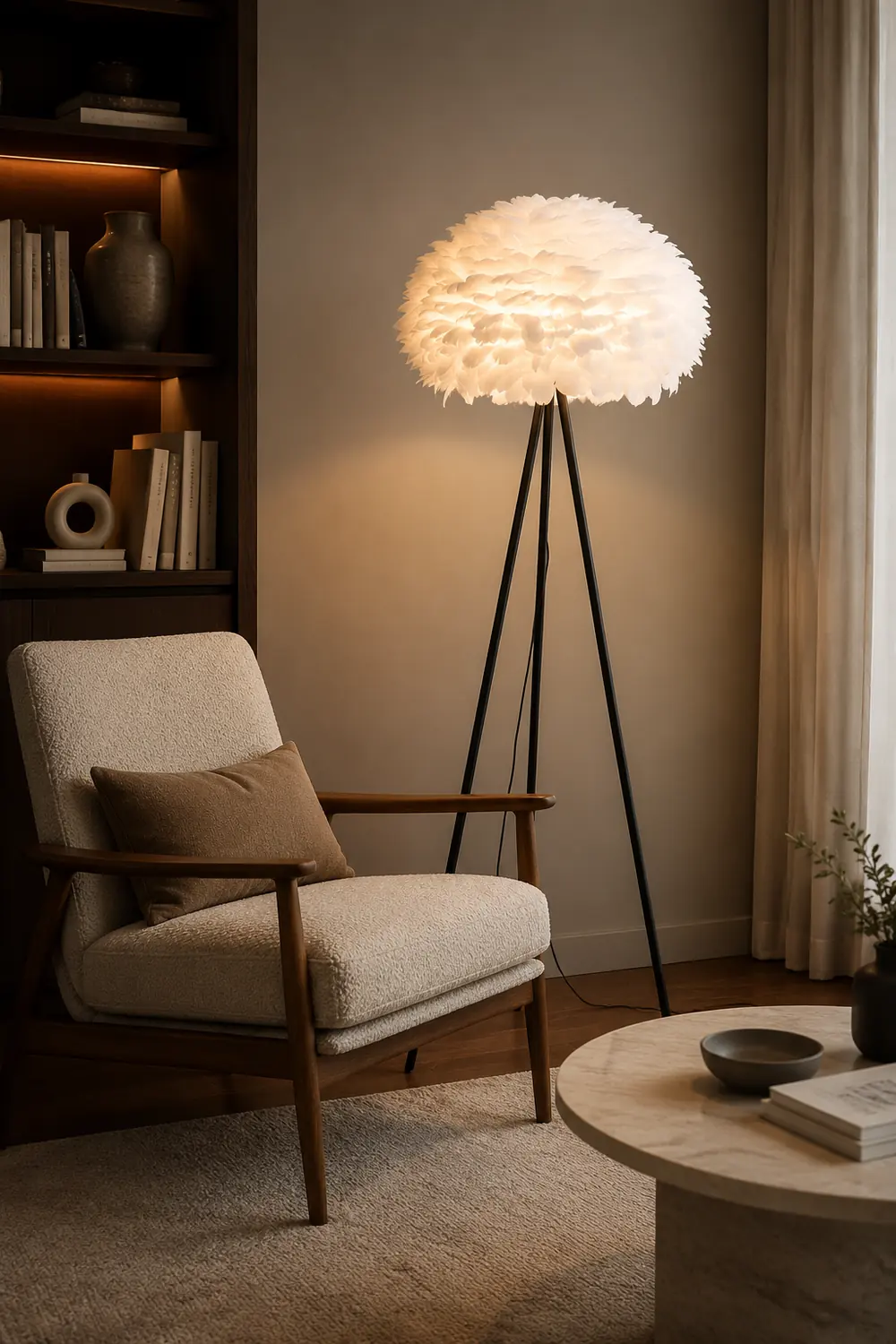 Eos Feather Floor Lamp - Lumpaz