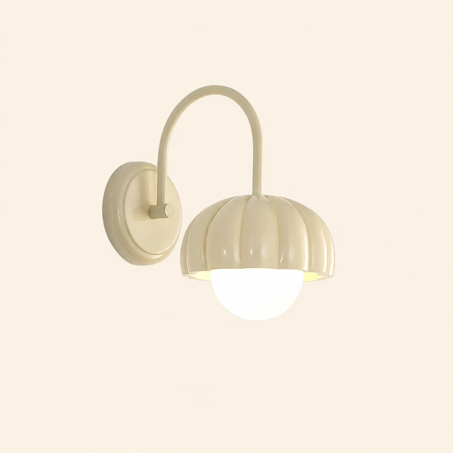 Creamy Pumpkin Wall Light - Lumpaz