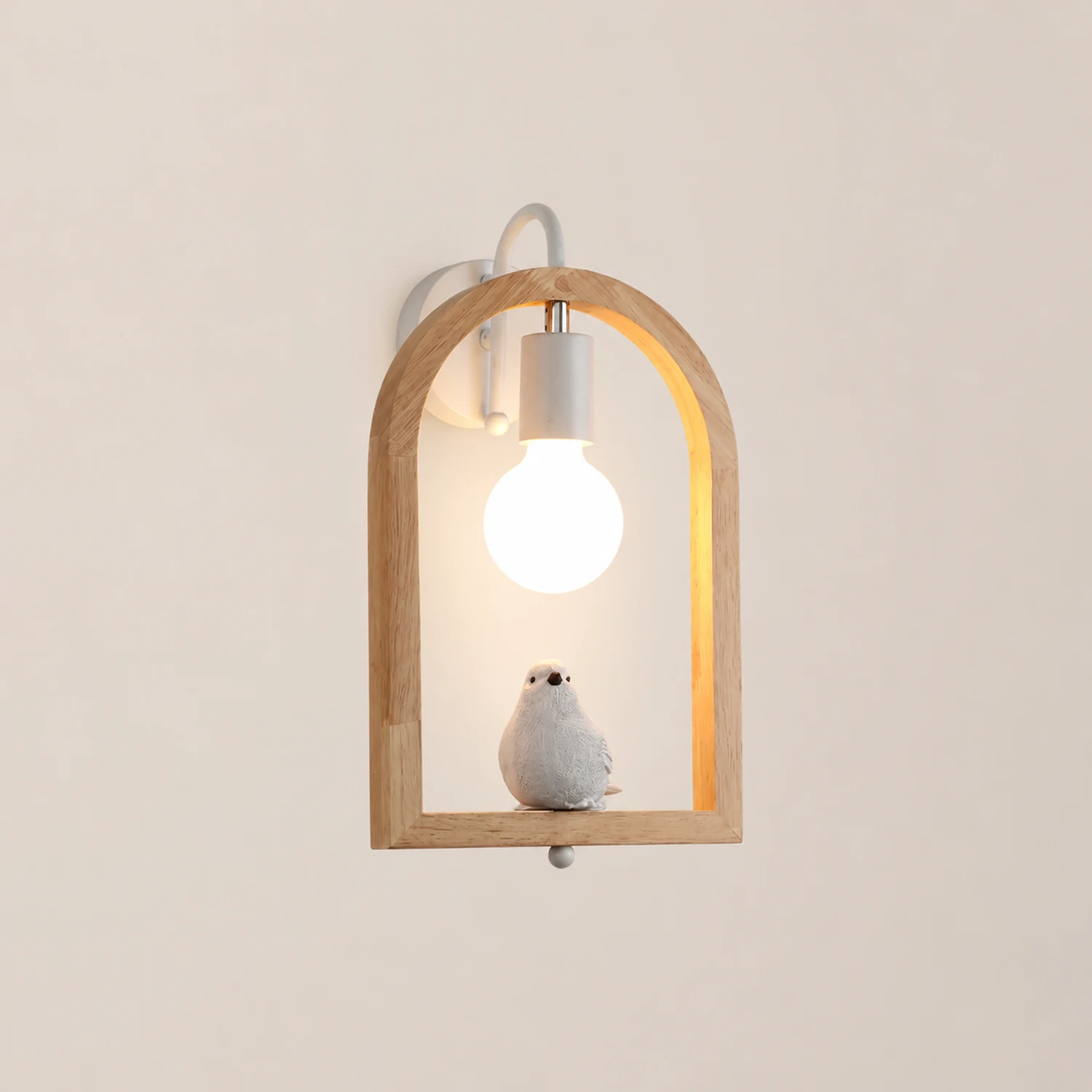 Wood Bird Resin Wall Light - Lumpaz