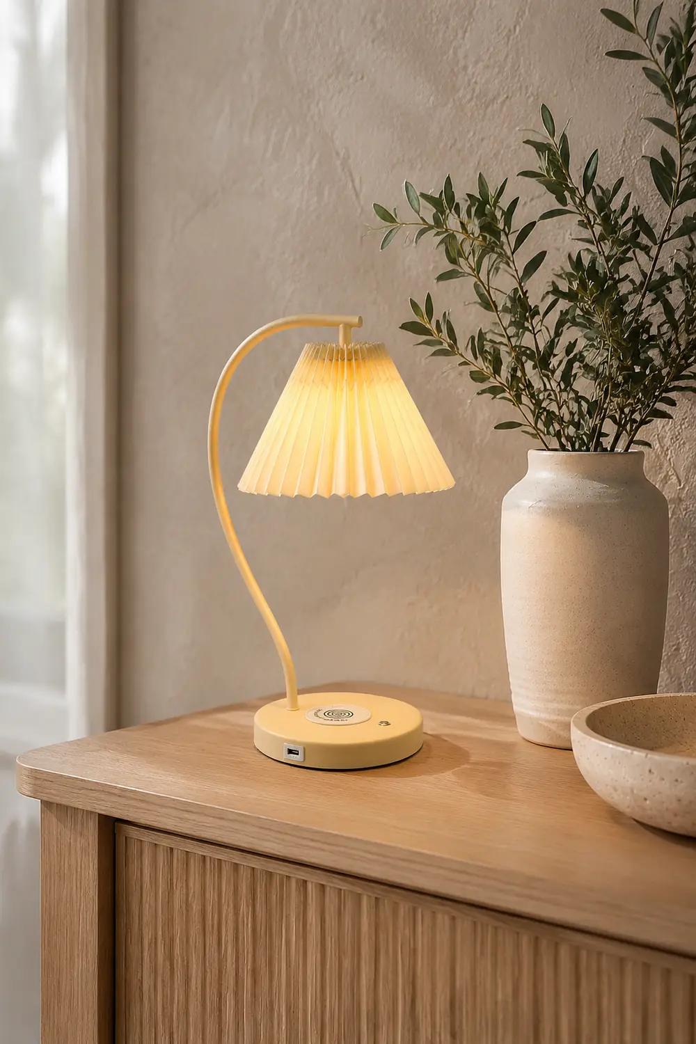 Ozawa Nordlux LED Tischlampe Weiß/Gelb Schlafzimmer/Arbeitszimmer - Lumpaz