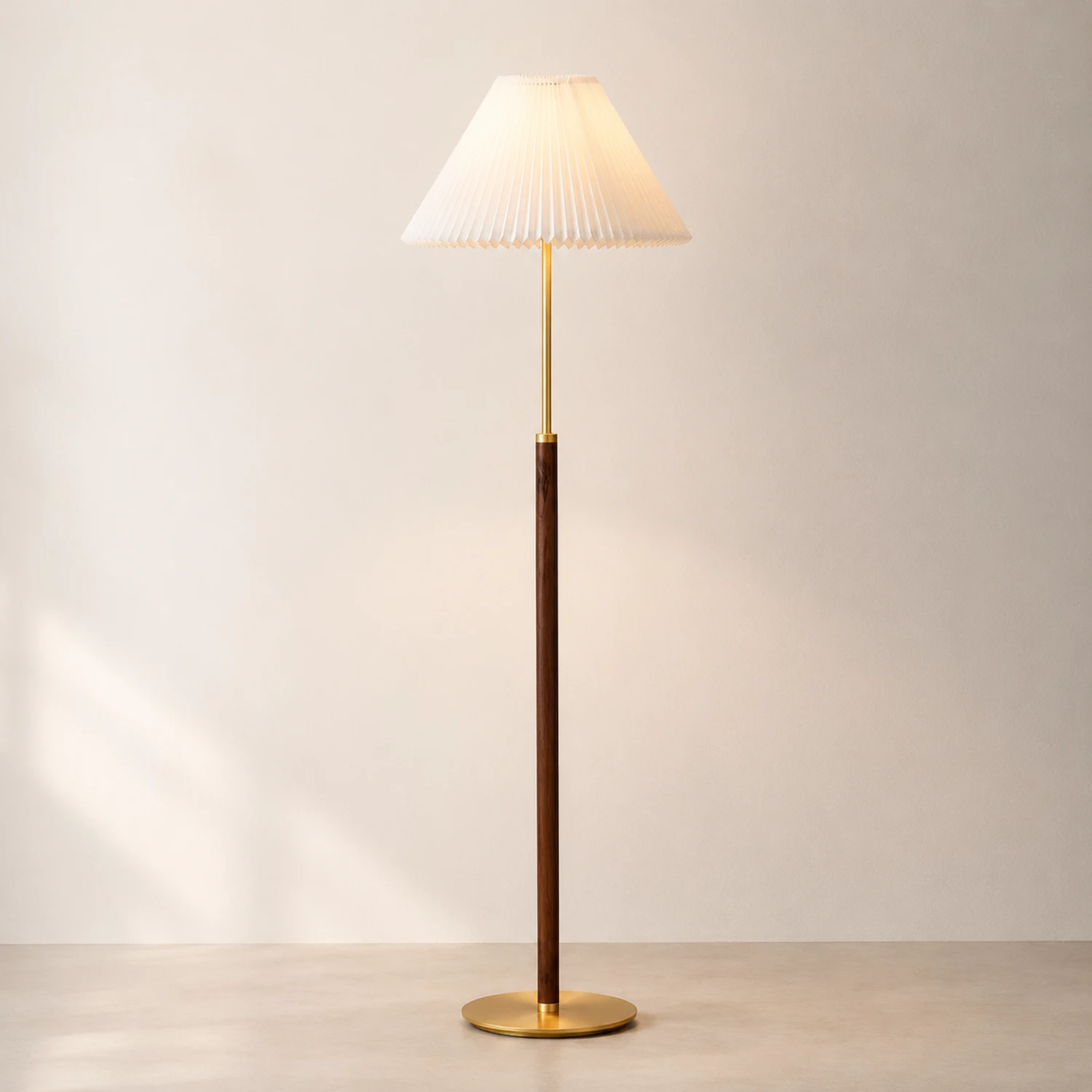 Sumait Modern LED Stehlampe Weiß Ess/Wohnzimmer Stoff&Metal - Lumpaz
