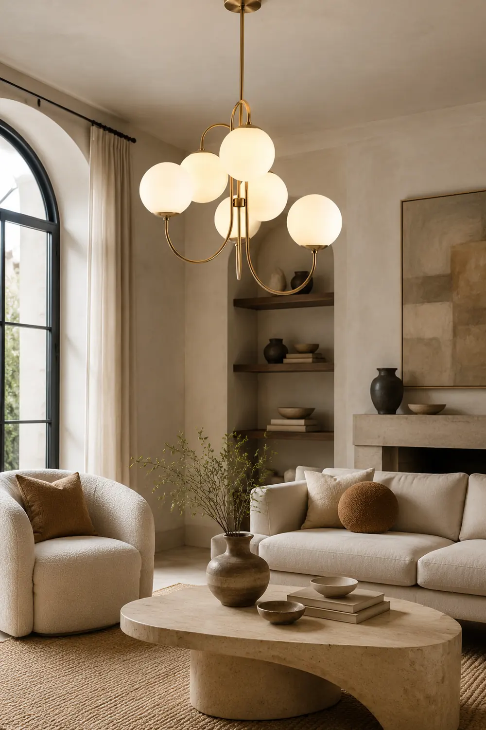Metal Glass Vintage Chandelier - Lumpaz