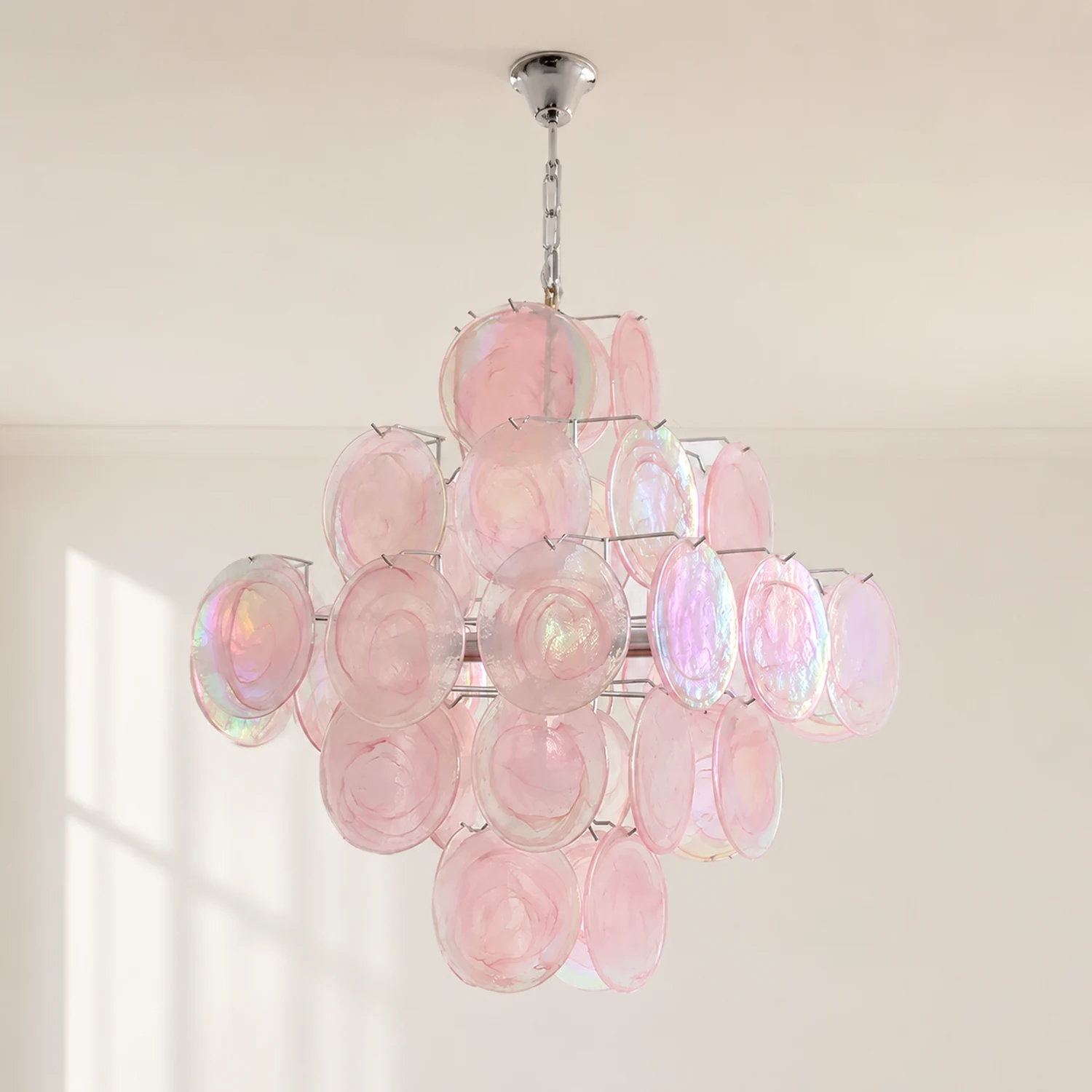 Pink Murano Glass Chandelier for Living Room - Lumpaz