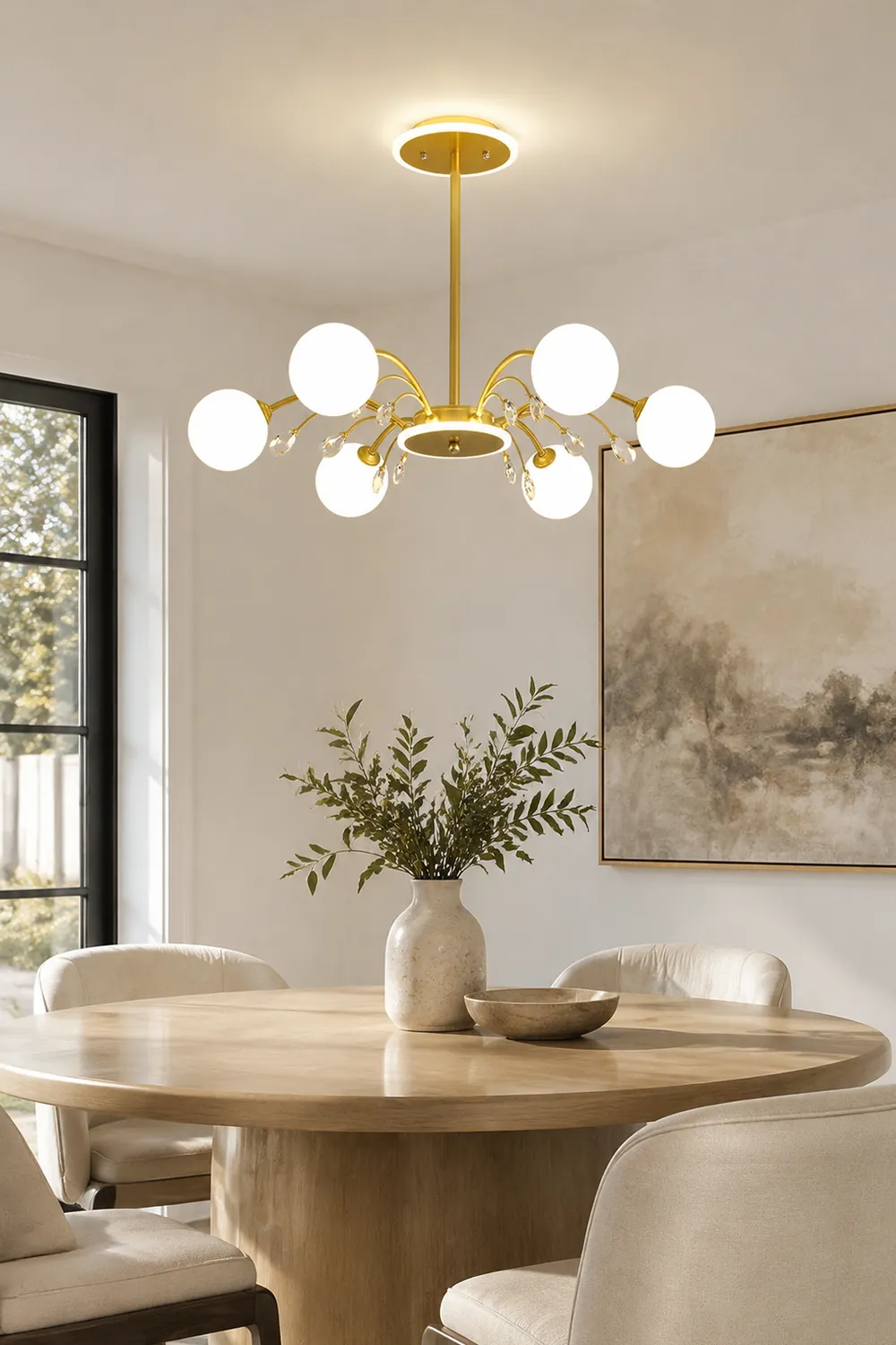 Luxurious Gold Glass Raindrop Chandeliers - Lumpaz