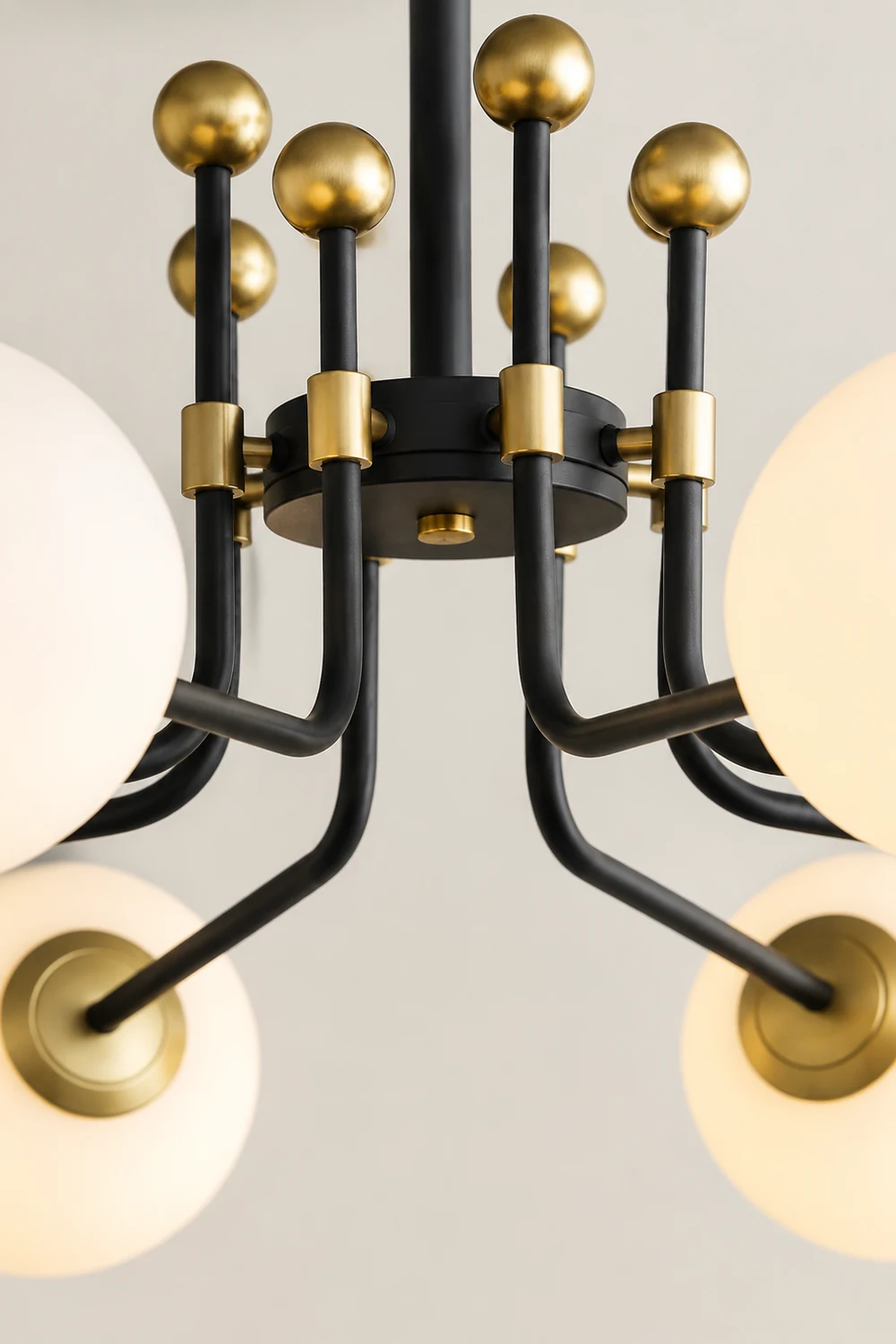 Black Gold Sputnik Chandelier Modern Pendant Light - Lumpaz
