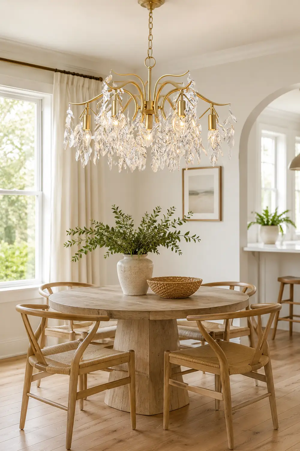 Modern Large Crystal Gold Tiered Dining Room Chandelier - Lumpaz