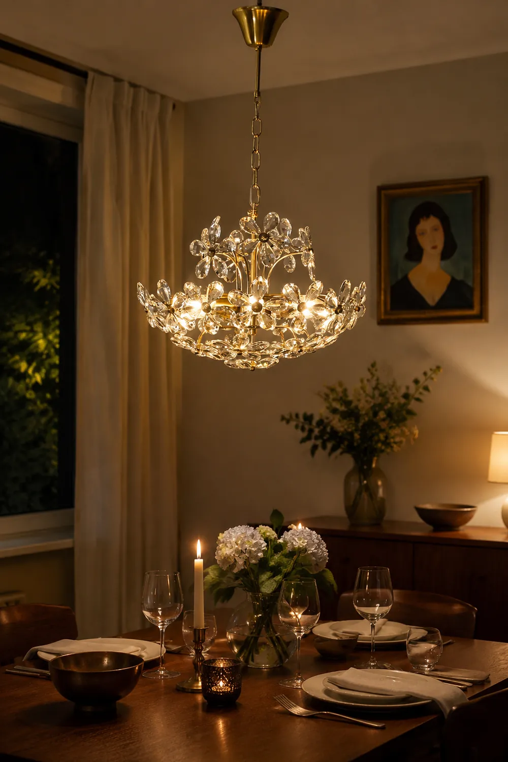 Luxury Crystal Bouquet Brass Chandeliers - Lumpaz