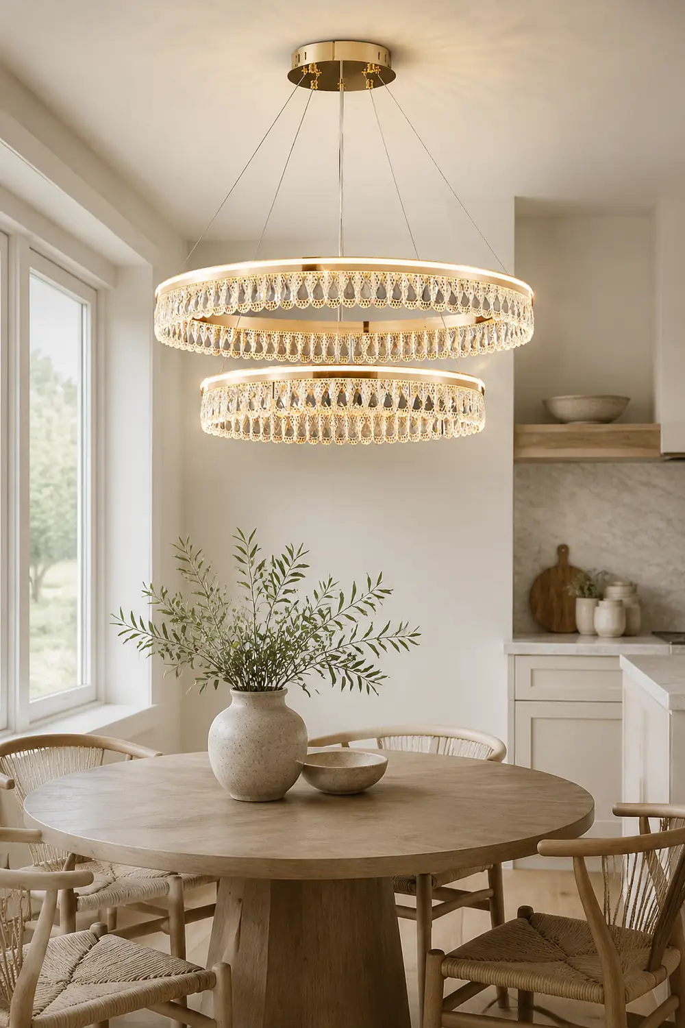 Luxury Large Crystal Ring Chandelier - Lumpaz