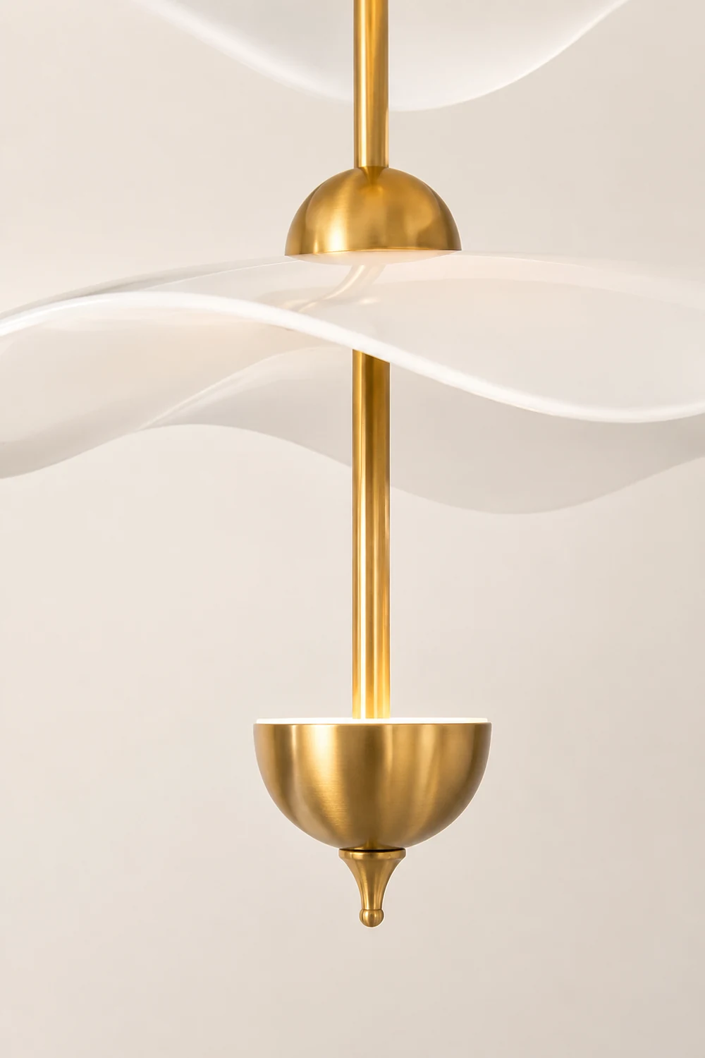 Art Deco Gold Metal Lotus Led Light Fixtures Chandeliers - Lumpaz