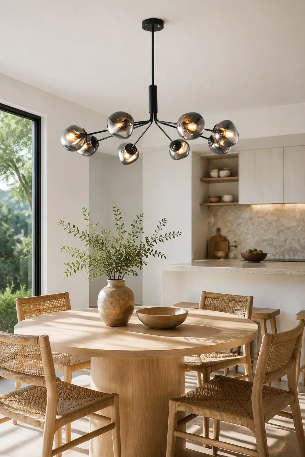 Modern Molecular Lava Glass Living Room Chandelier - Lumpaz