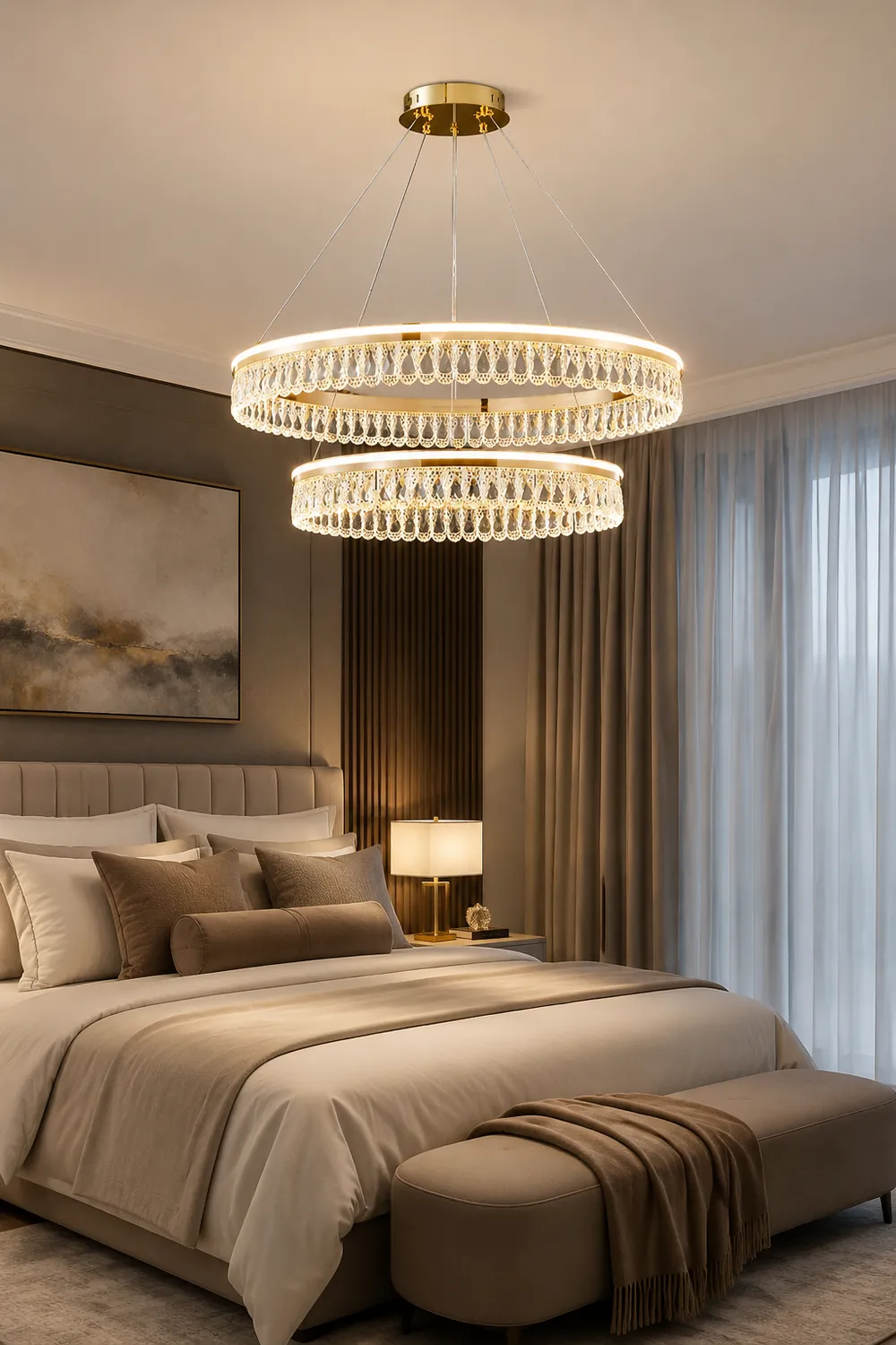 Luxury Large Crystal Ring Chandelier - Lumpaz