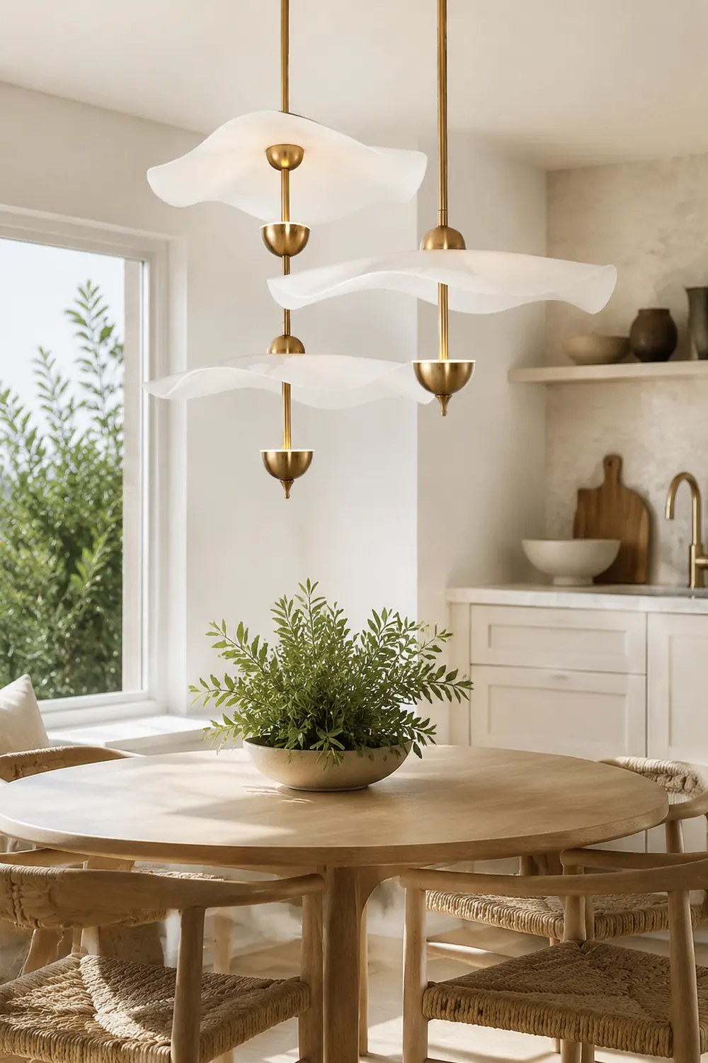Art Deco Gold Metal Lotus Led Light Fixtures Chandeliers - Lumpaz