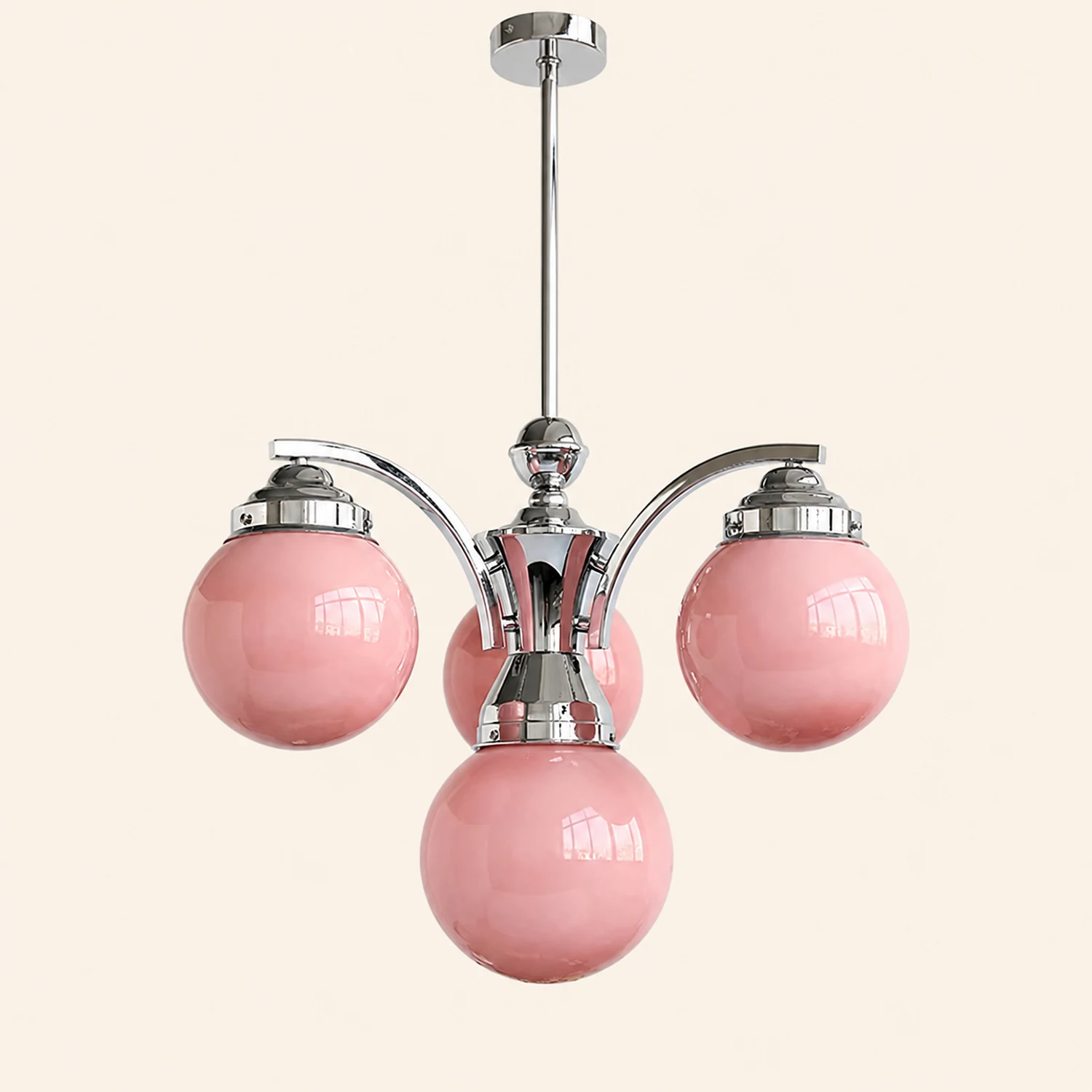 Retro Salamanca Round Glass Chandelier Lights - Lumpaz