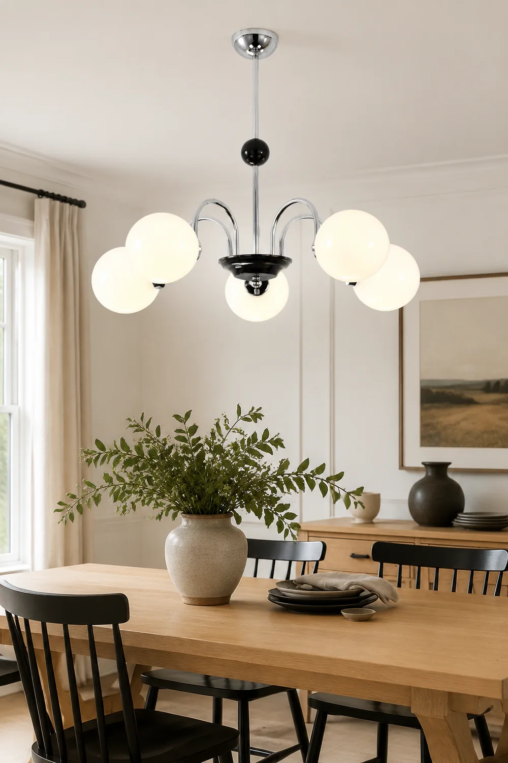 Chrome Chandelier Living Room Lighting Nordic Glass Chandelier - Lumpaz