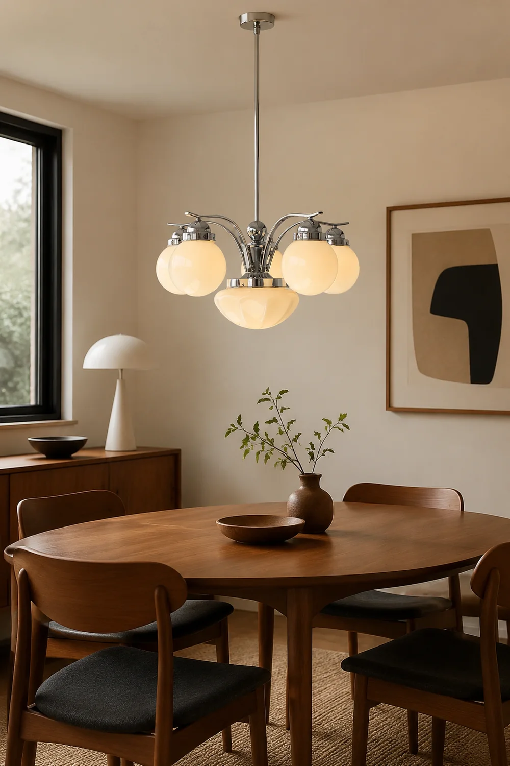 Vintage Ryttenberg Glass Chandelier - Lumpaz
