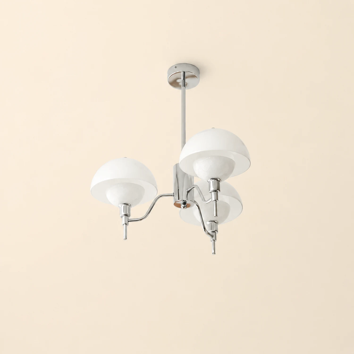 French White Cream Mushroom Chandelier - Lumpaz