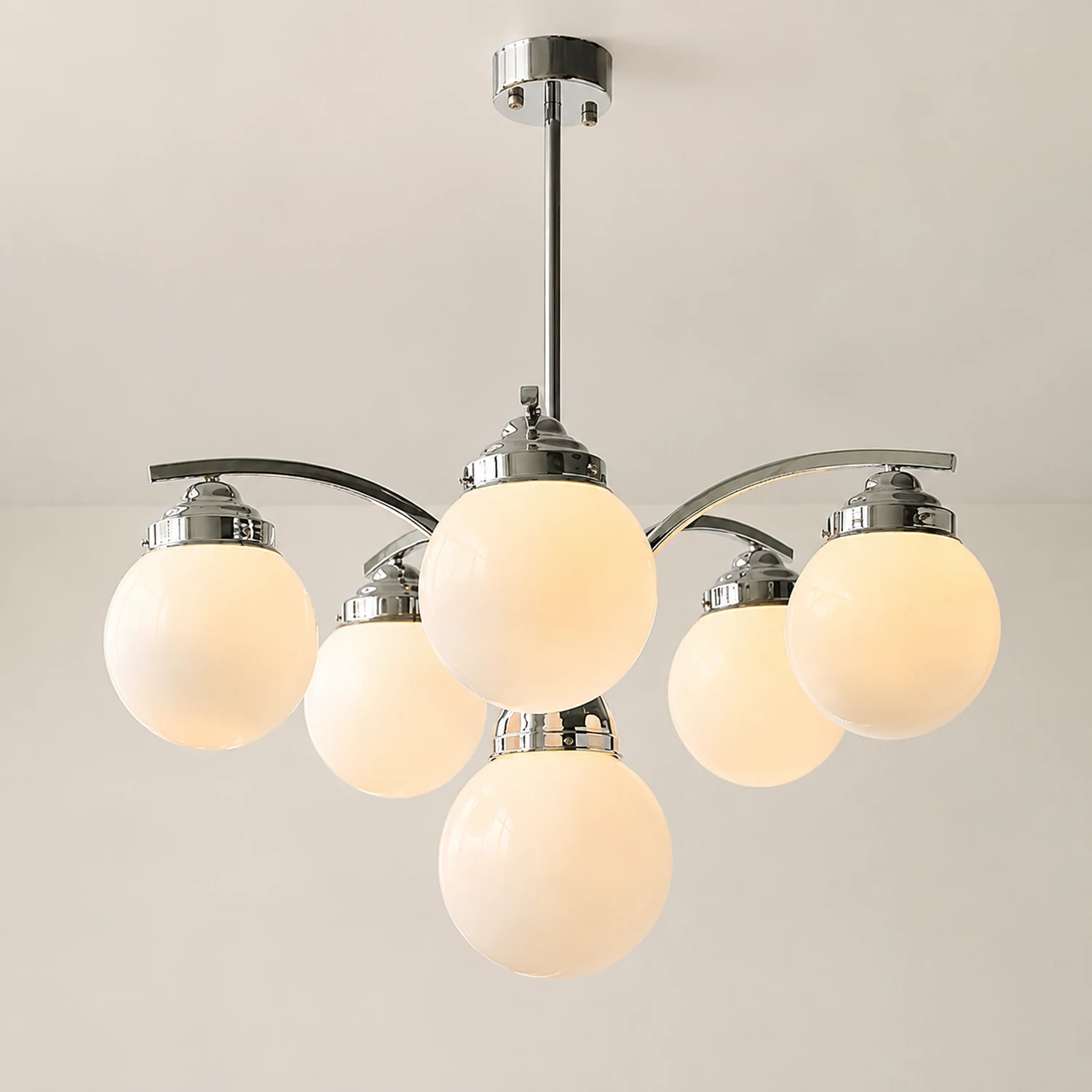 Retro Salamanca Round Glass Chandelier Lights - Lumpaz
