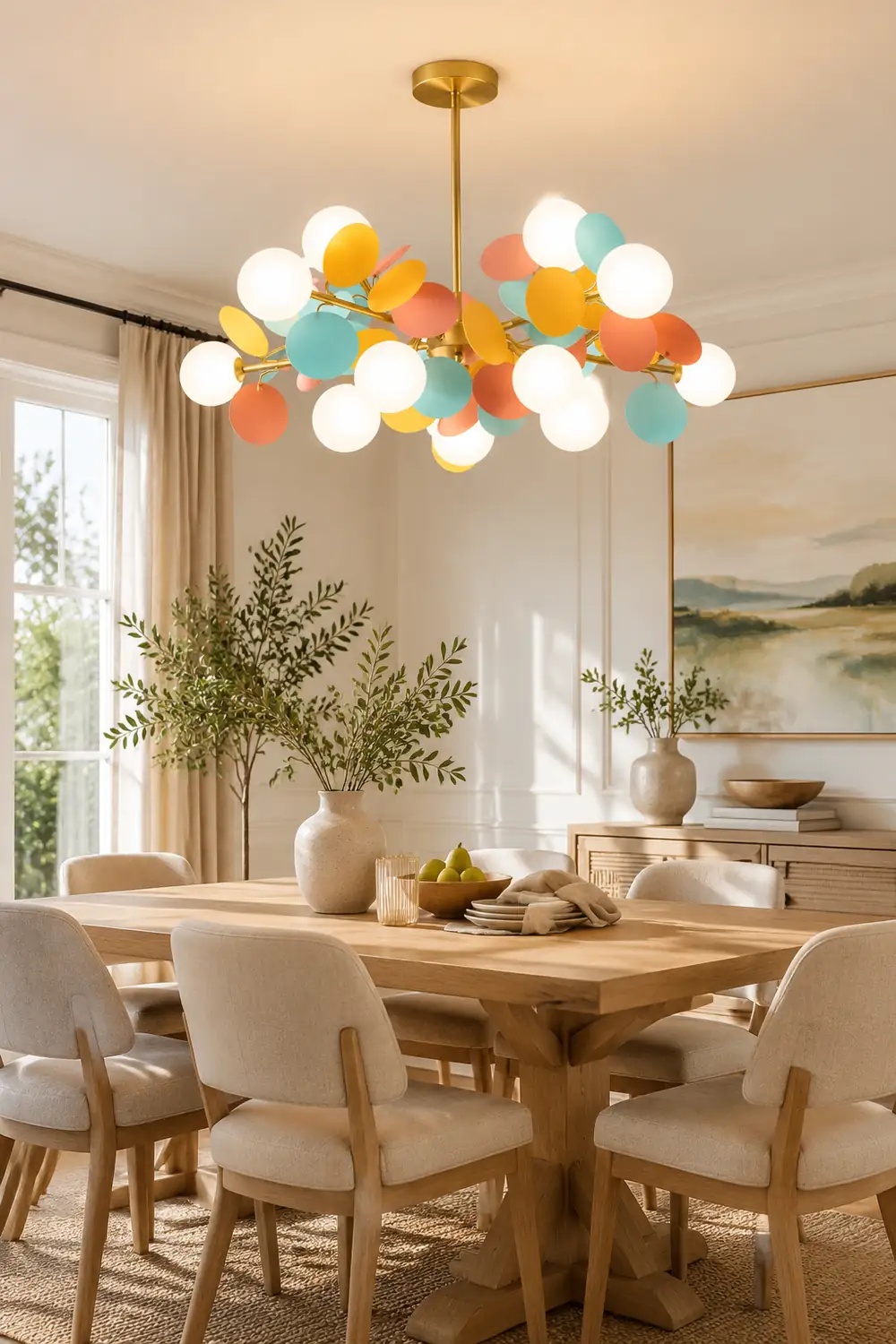 Nordic Multicolored Flower Branch Living Room Chandelier - Lumpaz